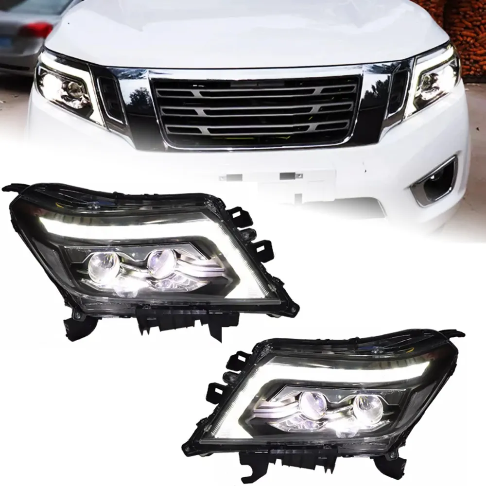 Phares de voiture pour Nissan Navara NP300 20 15-20 20 LED LETH LEAU DRL LAMPE LAMPE ANNEAU FRANT