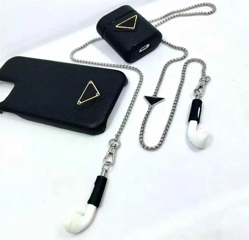 Oortelefoonketting ketting tas ketting glazen ketting luxe merk oortelefoon pakket letter gestreepte voor aripoden pro airpods protector pho8889911