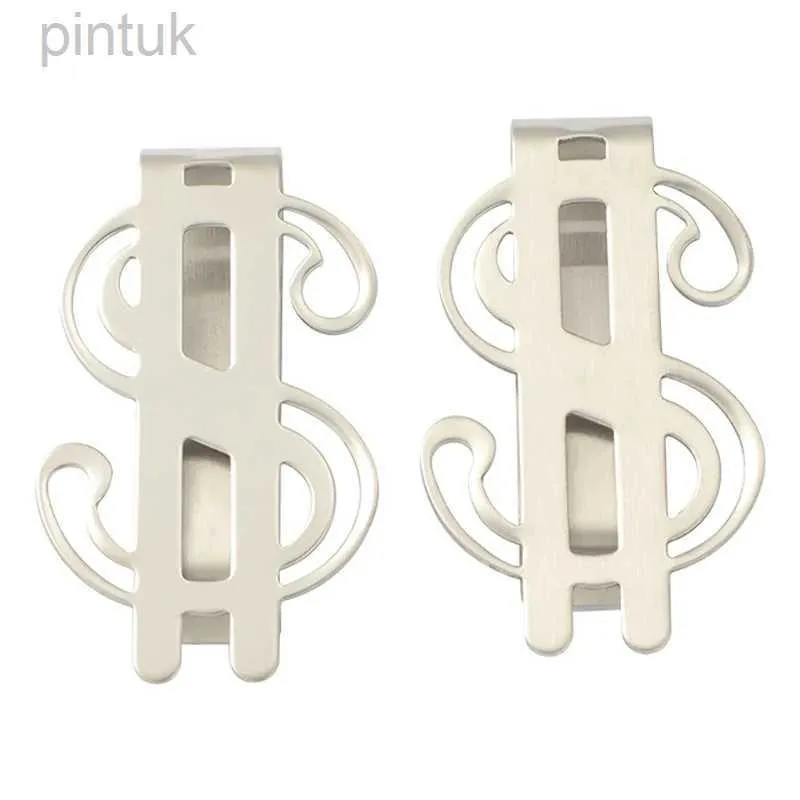 Money Clips 1PCS Slim Money Clip Stainless Steel Cash Bills Credit Clip New Dollar Design Fashion Coin Banknote Cash Clamp Holder 240408