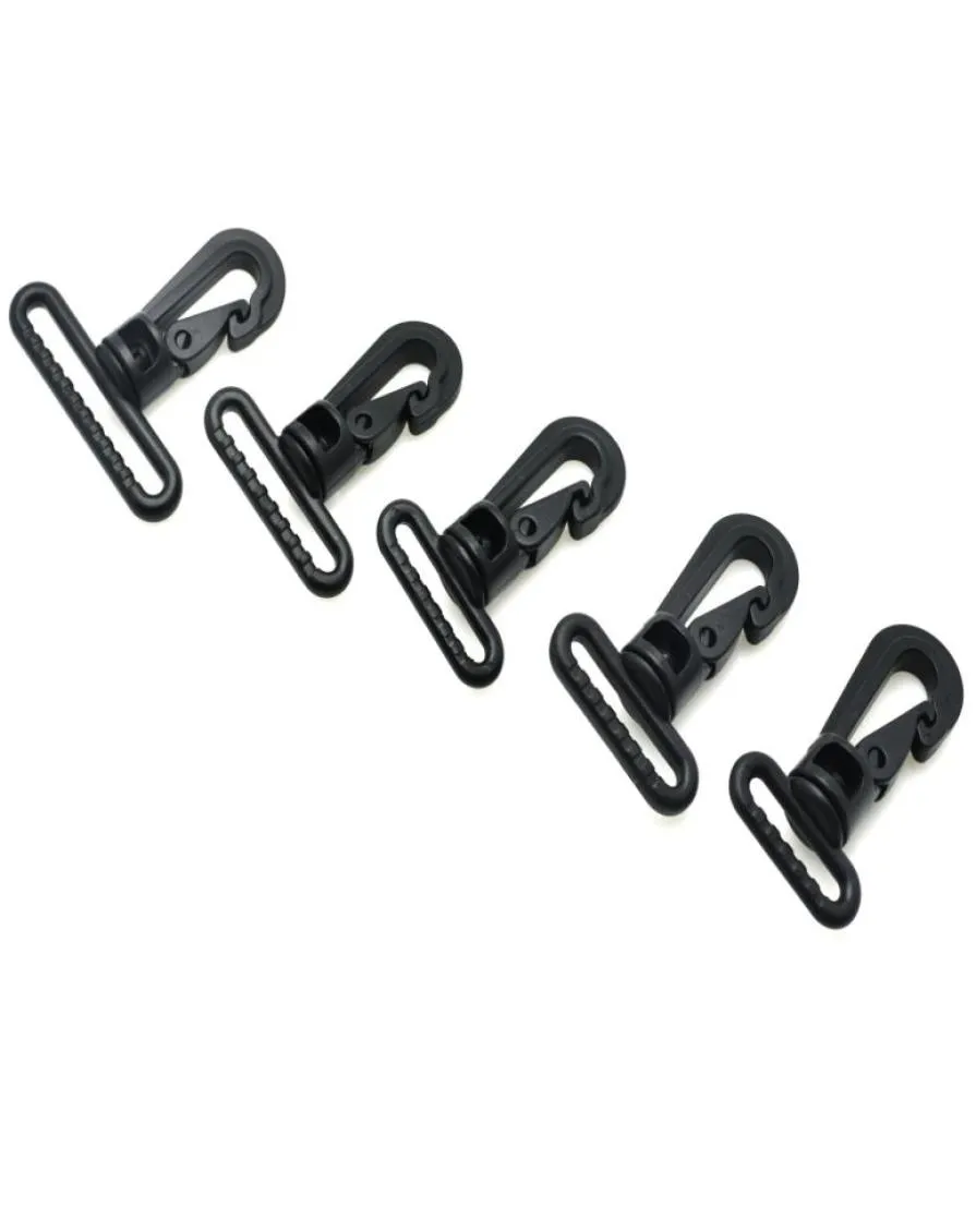 50pcslot Plastic Swivel Snap Hooks Spänne för ryggsäckbältesbanden Portföljband Rem klamplagg5960100