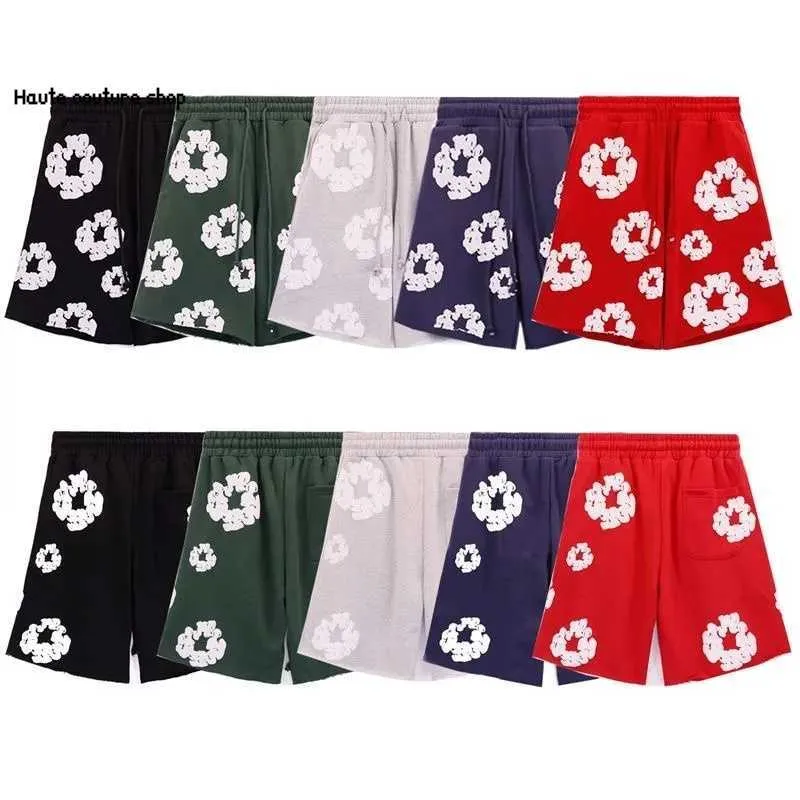 Designer Big Size Puff Cotton Flower Shorts hommes femmes Denm Tears Courts Pant de mode Pantalon Streetwear pour hommes