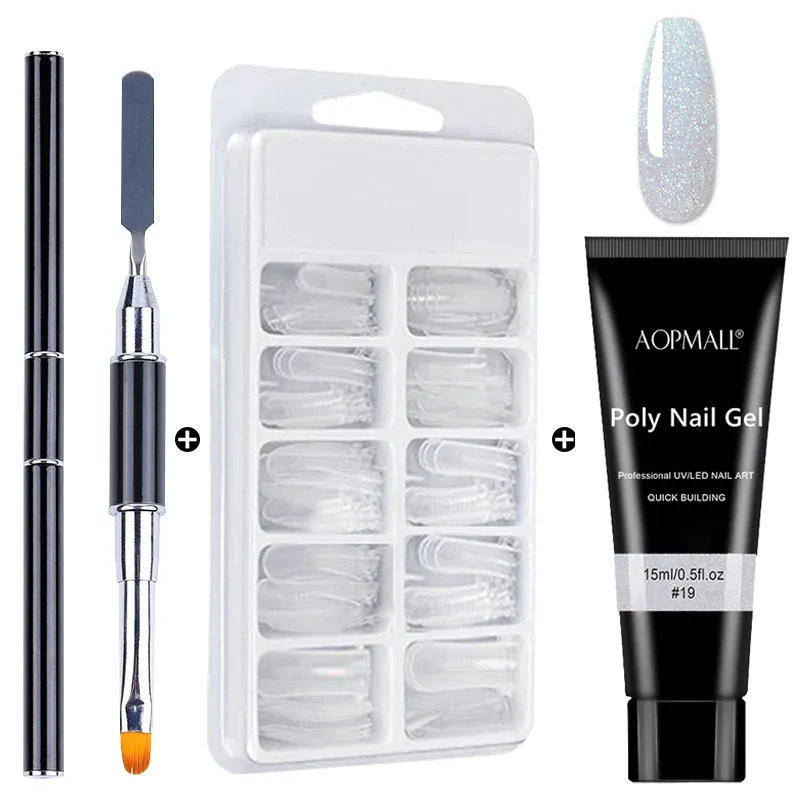 Torkar 3st Poly Extension Nail Gel Set Quick Building Nail Extensions Gel With Soak Off Slip Solution Kit For Manicure Nail Art