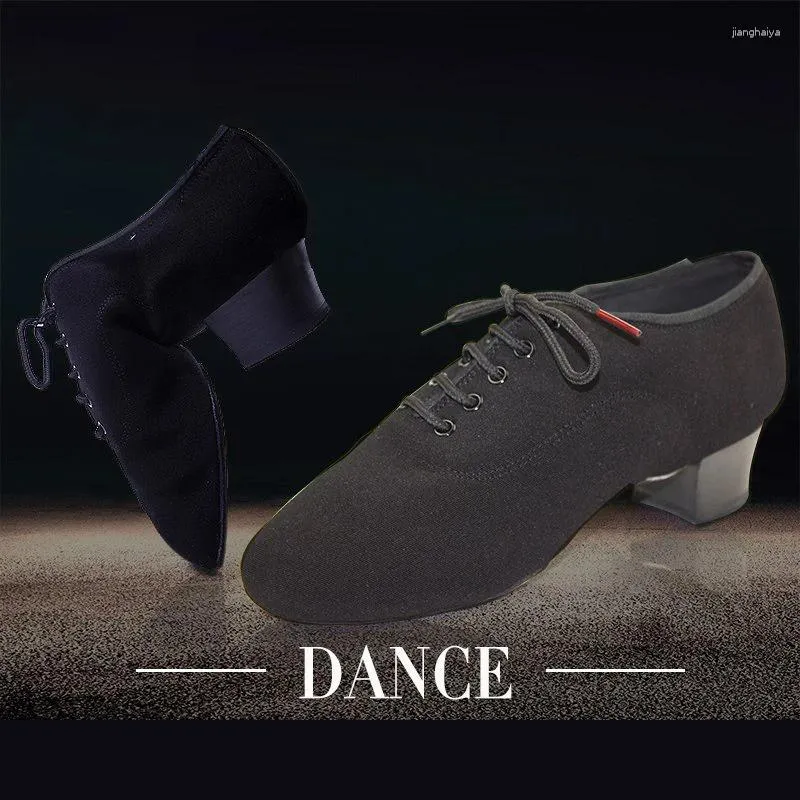 Dance Shoes BD 417 BIG SIZE Ballroom Latin Men Factory Wholesale Custom Modern Jazz Oxford Cloth Durable Soft HEEL 4.5 CM SALSA
