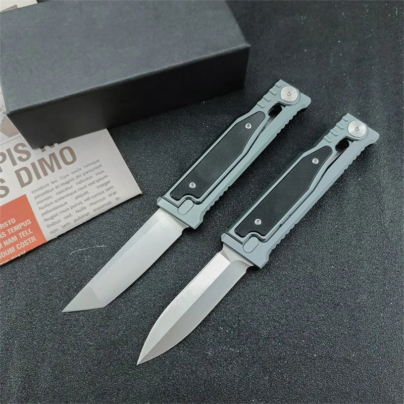 Reate Exo-M D2 Blade T6 알루미늄 G10 인레이 핸들 야외 캠핑 포켓 접이식 나이프 사냥 자체 방어 생존 전술 나이프 캠핑 EDC 도구