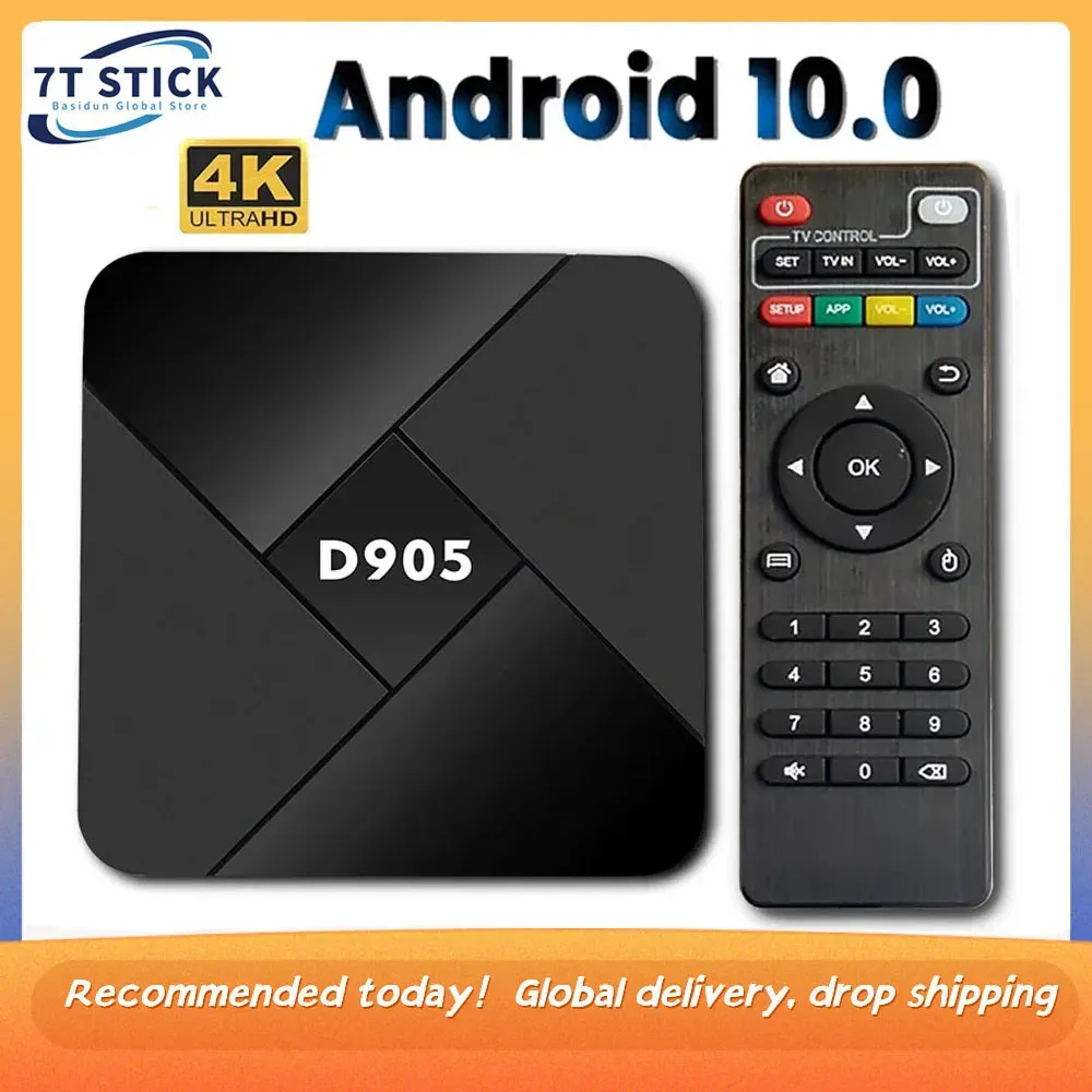 Box 4K Network Player Setop Box Wi -Fi 2.4G 4K 8GB+128 GB Home Control Box Smart Media Player YouTube Smart Android TV Box