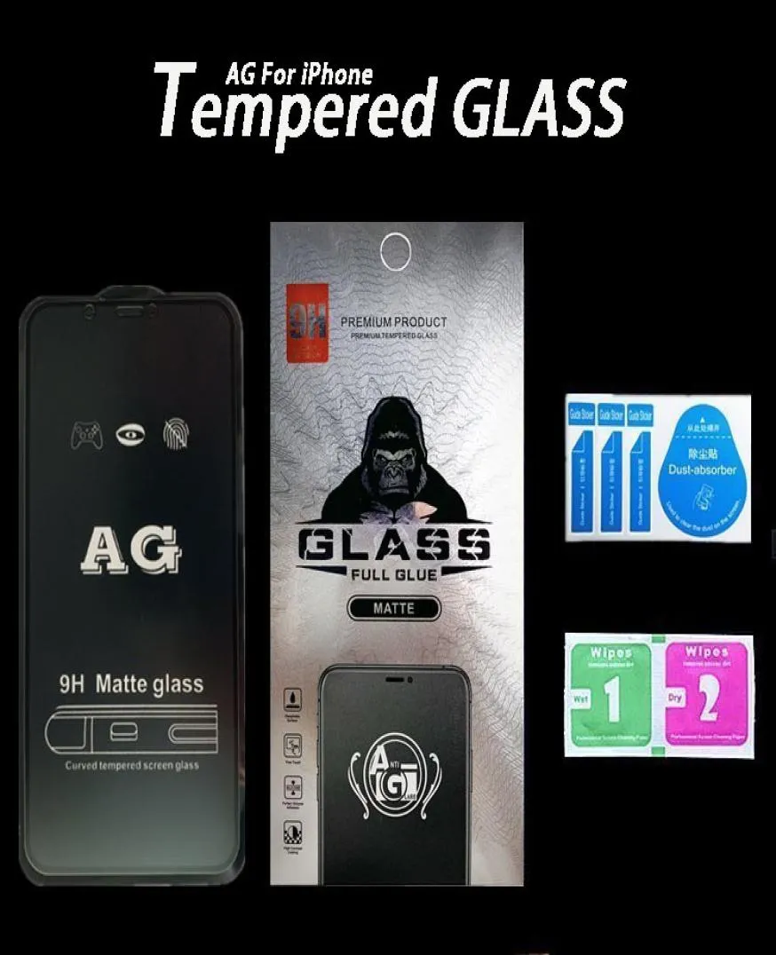 AG 9H MATTE GLASS SCHERM BESCHRERPTE VOOR IPHONE 14 14PRO 14PLUS 11 12 13 Pro Max Temper Glass Volledige hoes XR XR XS 7 8 Beschermende film3052511