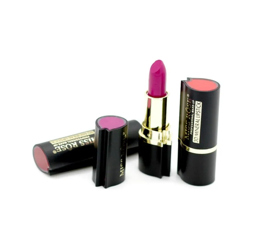 Miss Rose Makeup Lipsticks 3D Mineral Lip Stick Waterproof Longlasting Matte Batom Lips Cosmetics Tool New6007521