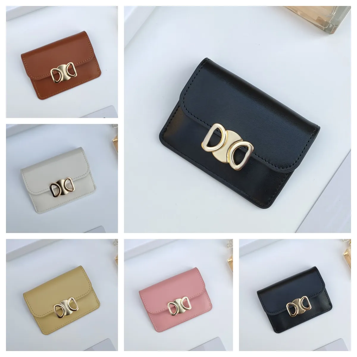 Portefeuille de porte-carte pour hommes portefeuille de portefeuille de portefeuille de portefeuille de porte-mains pour femmes sacs de cuir authentique de haute qualité avec bacs à bricolage
