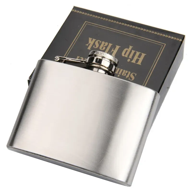 4oz Stainless Steel Hip Flask Portable Whisky Stoup Wine Pot Alcohol Bottles Easy Take