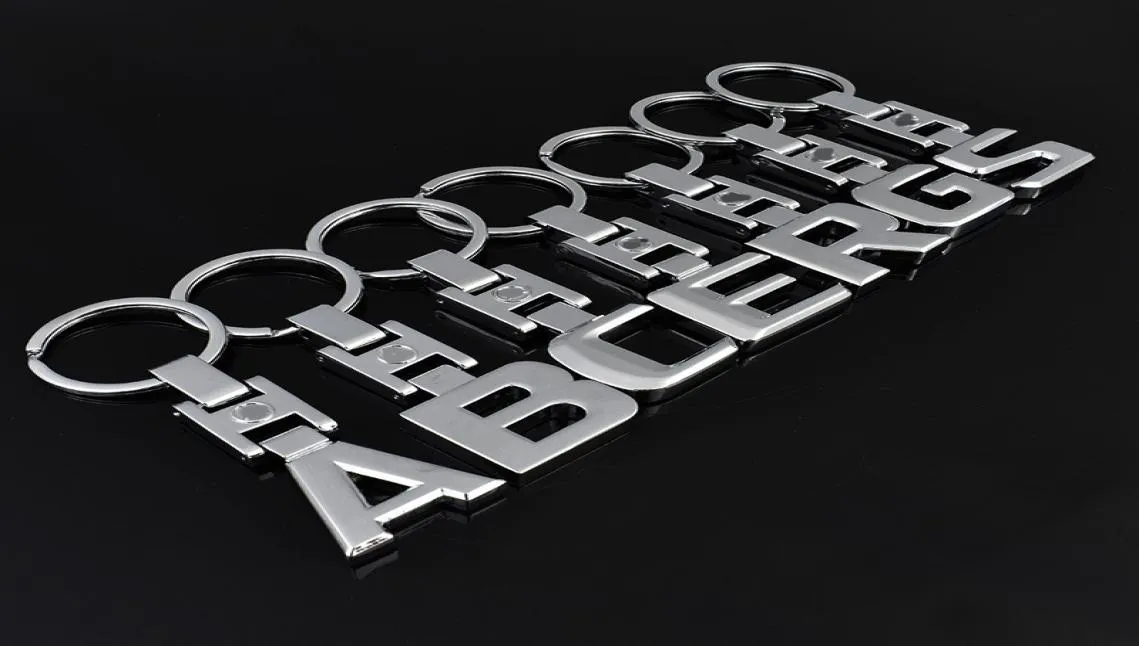 Key Rings For Mercedes Benz A B C E S R G 3D Letters Badge Car Keychain Metal Keychains Keyring Key Chain Rings3298277