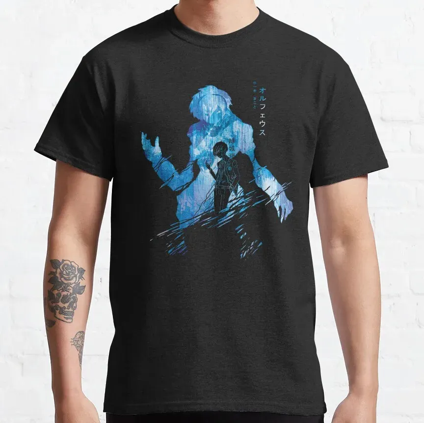 Orpheus poésie bleu ver.Persona 3 T-shirt Plus T-shirts T-shirts Plain T-Shirts Men 240319