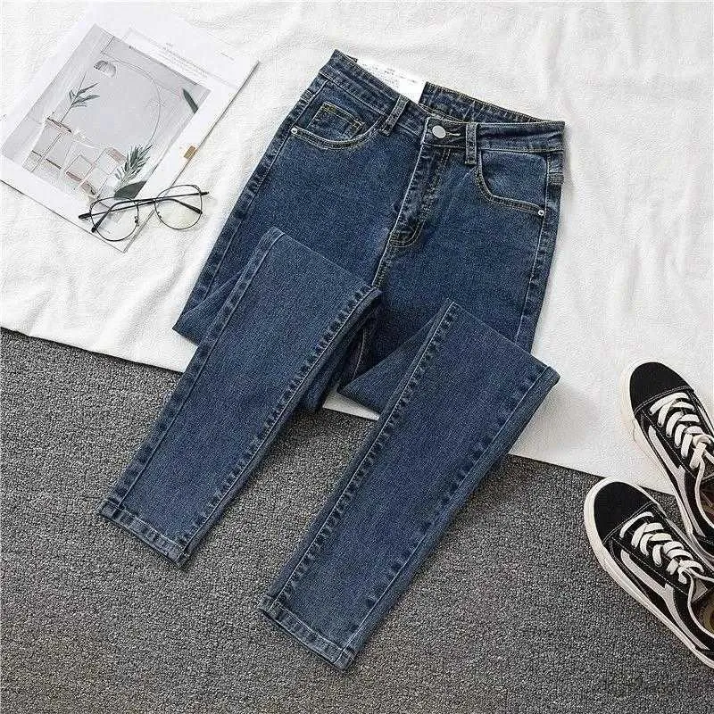 Jeans 2022 New Jeans Female Denim Pants Black Color Womens Jeans Woman Stretch Bottoms Skinny Pants For Women Trousers 38