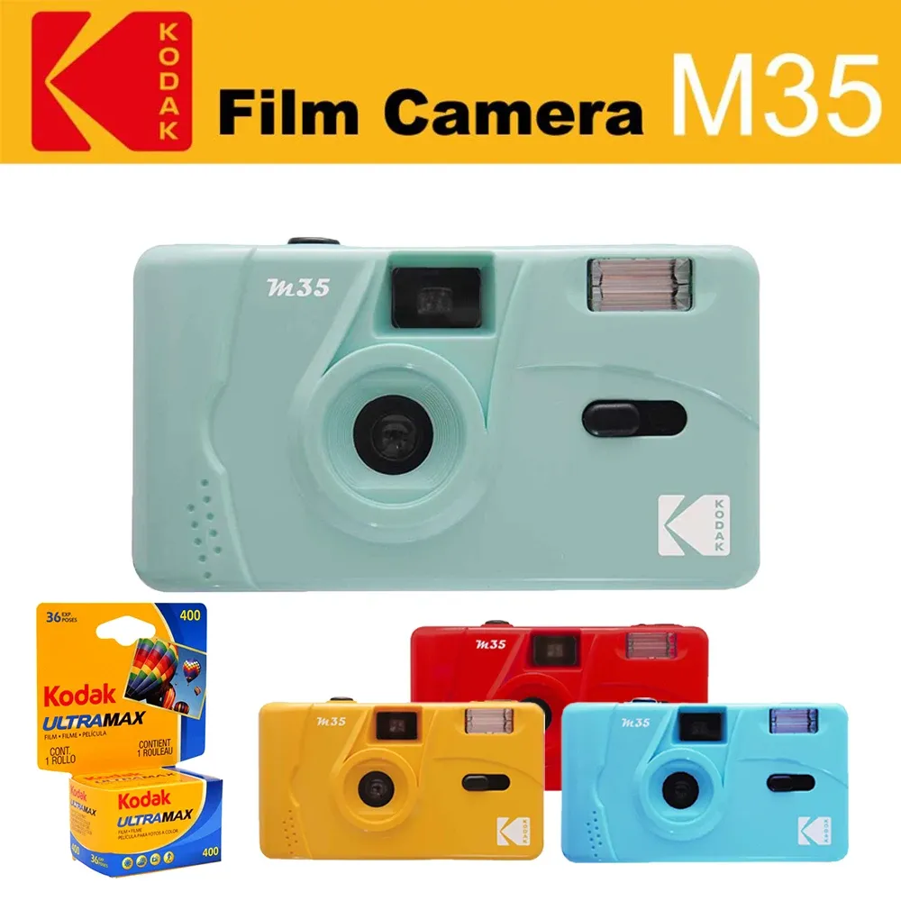 Camera Suitable for Kodak Film Camera 35mm Retro Manual Film Camera Nondisposable Film Film Hine with Flash Function Repeatability