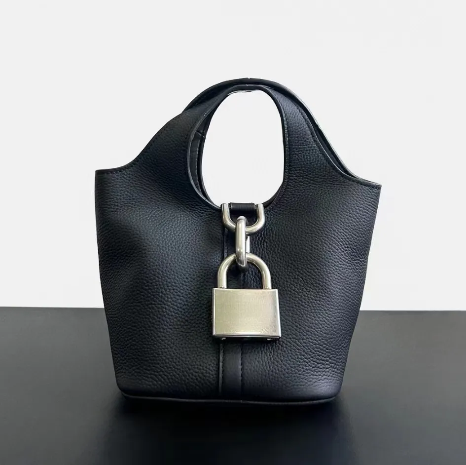 100% Genuine Leather Locker Hobo Women Bucket Totes Big Lock Luxury Brand Designer Basket Shopping Shoulder Bag Underarm Sling Bags Large Capacity Lady Handbags 2683