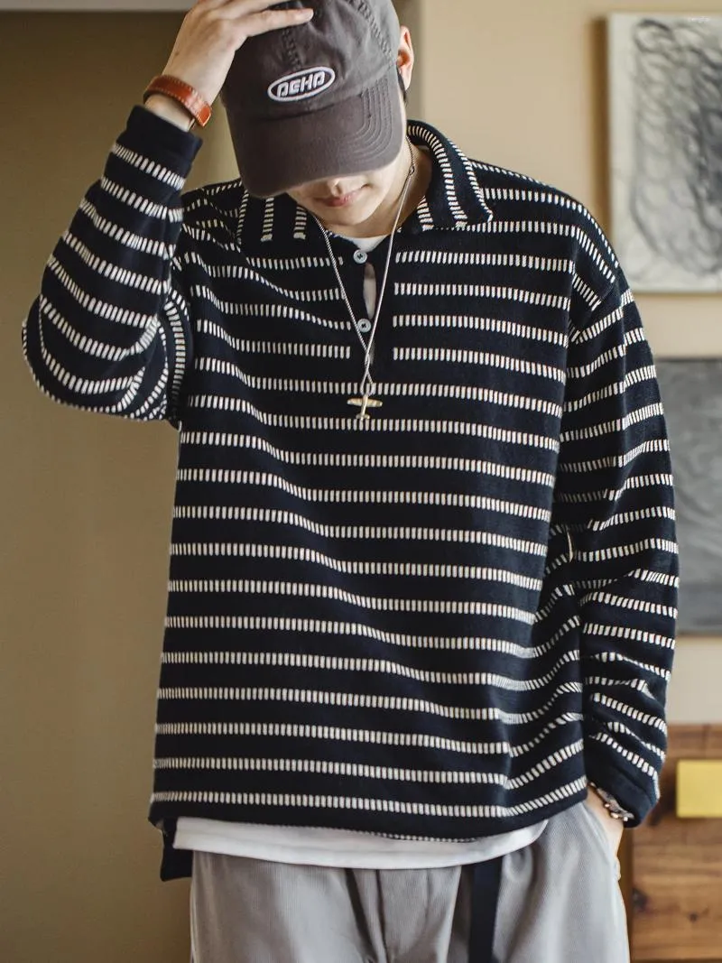 Herrenpullover Madden American Casual Polo -Hemd mit einem Revers für Frühlingsarbeit