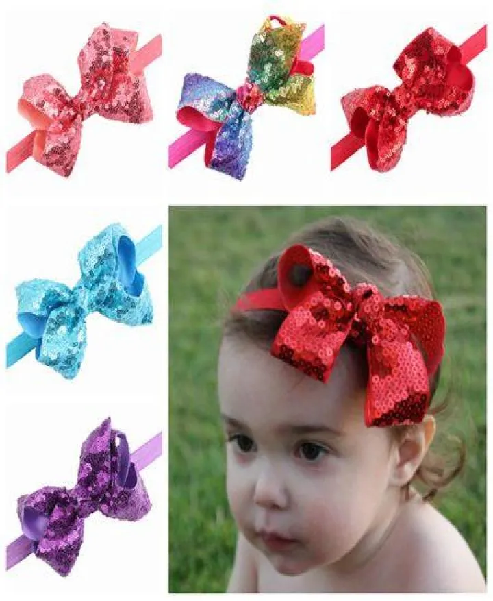 baby sequin headbands for girls christmas hair bows cheer bow kids hair accessories bows hairbands headband4316860