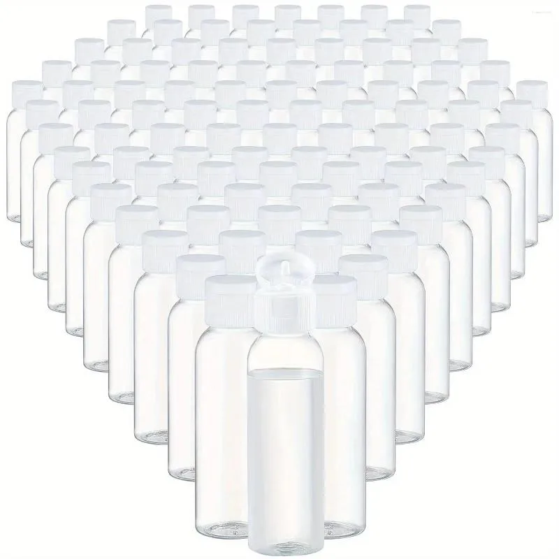 Refillable 120 Pack 2oz Plastic Liquid Soap Container Bulk With Flip