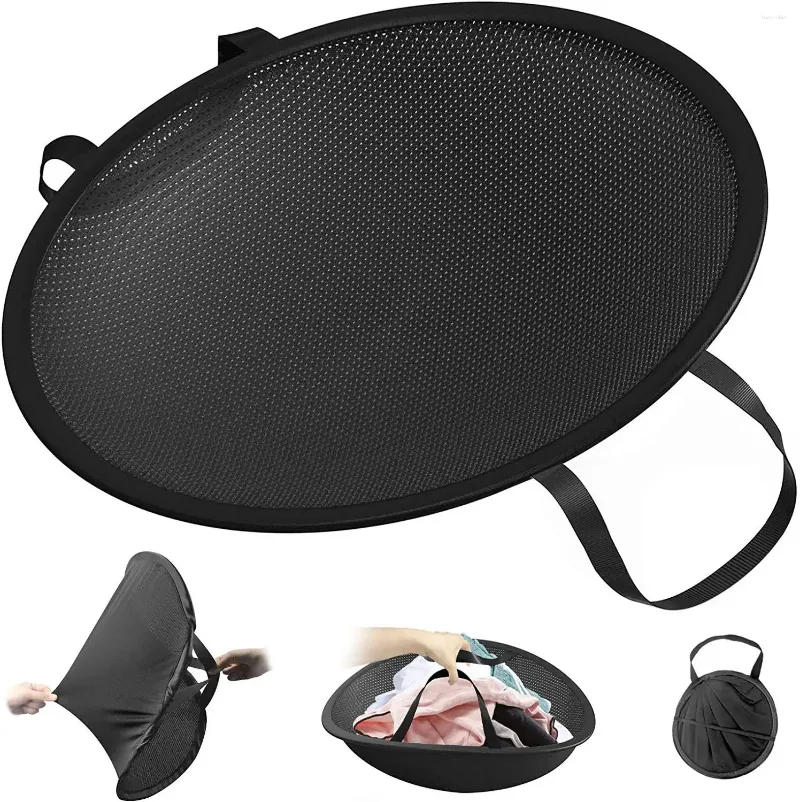 Tvättpåsar Fällbar korgväska hem 24in/61 cm Helper Dryer Portable Clothes Oval Carrier Tub Storage Creative Hamper