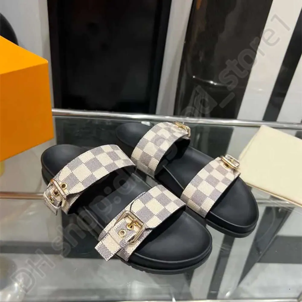 Lousis vouton обувь дизайнер бренд Looies Women Slippers Sandals Fashion Shoes fasure Casual Beach Толстый черный сапожник летний роскошный