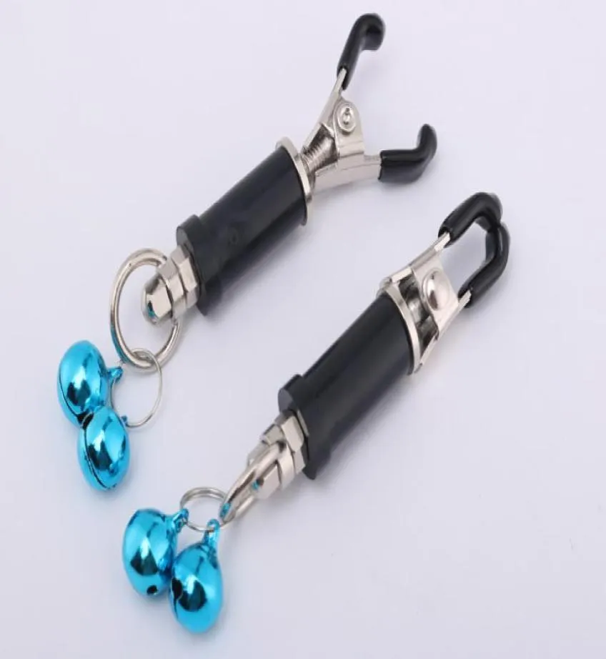 Metal Silver Adult BDSM Bondage Sex Toy Fantasy A pair Clamps Clips Withs Ring with Chain Fetish For Women9416698