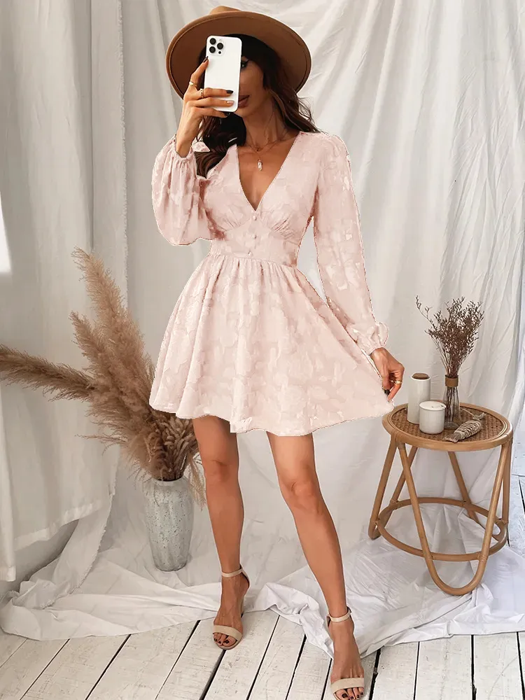 blue dress for baby girl Stand and Stare Long Sleeve Mini Dress Blush Pink main image 0