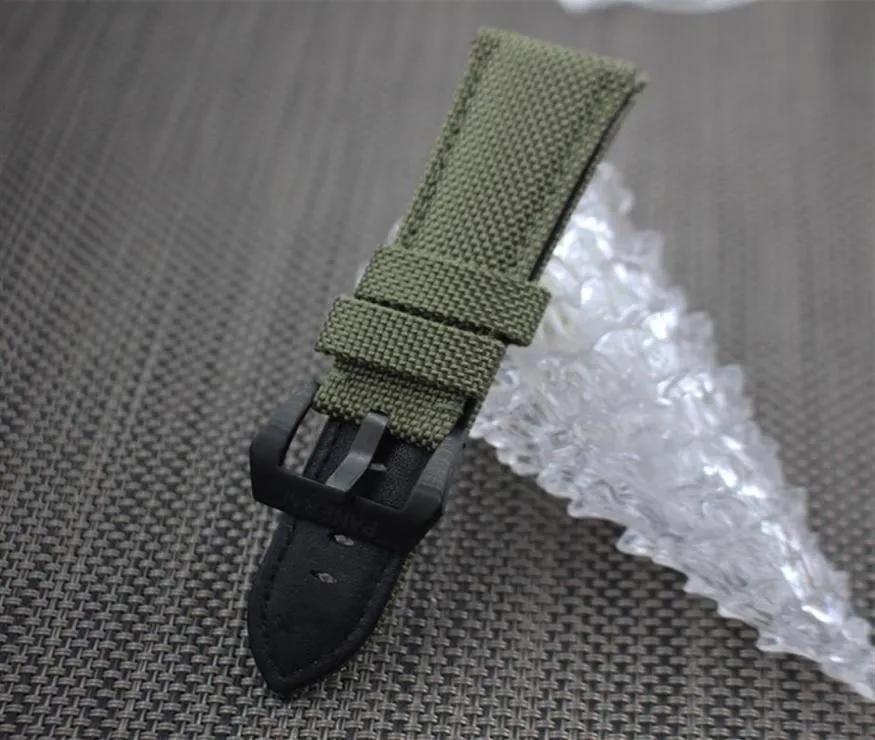 Whole Nylon WatchBand Watch Strap 22mm 24mm 26mm Waterfroof Sport WristwatchesバンドPAM259D1268696用のステンレススチールバックル