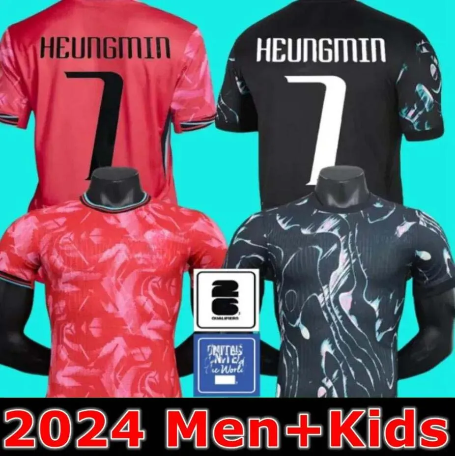 2024 Южная Корея футбольные майки дома Red Away Son Son Hwang Kim Jeong Sunge Lee Kwon 2023 Maillots Football Рубашки Heungmin Национальная команда для взрослых детей Set Set Top Thailand