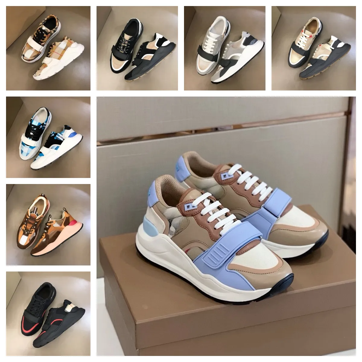 Designer sneakers tränare vintage sneaker randiga män kvinnor kontrollerade sneaker plattform gitter casual sko nyanser lägenheter sko klassisk utomhussko upphöjd sport