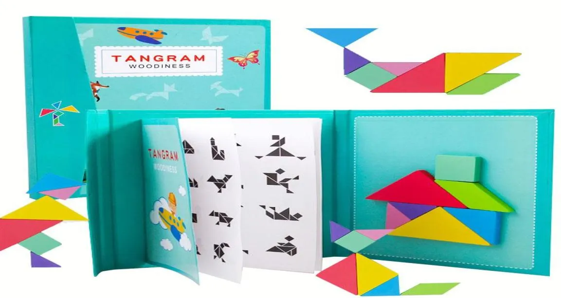 New Kids Magnetic 3D Puzzle Jigsaw Tangram Thinking Training Game Baby Montessori Learning Educational Wooden Toys for Children8856726