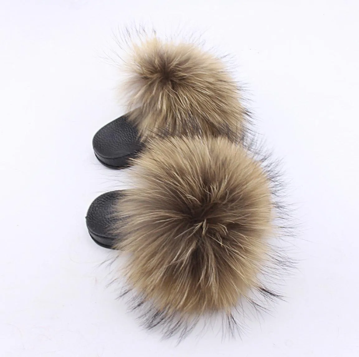 2019 Rass PLE Kids Real Fox Slippers Raccoon Slides Chinelos Menina Torgers Toddler Girls Flip Flops Tisters for Children 1Pairs3220654
