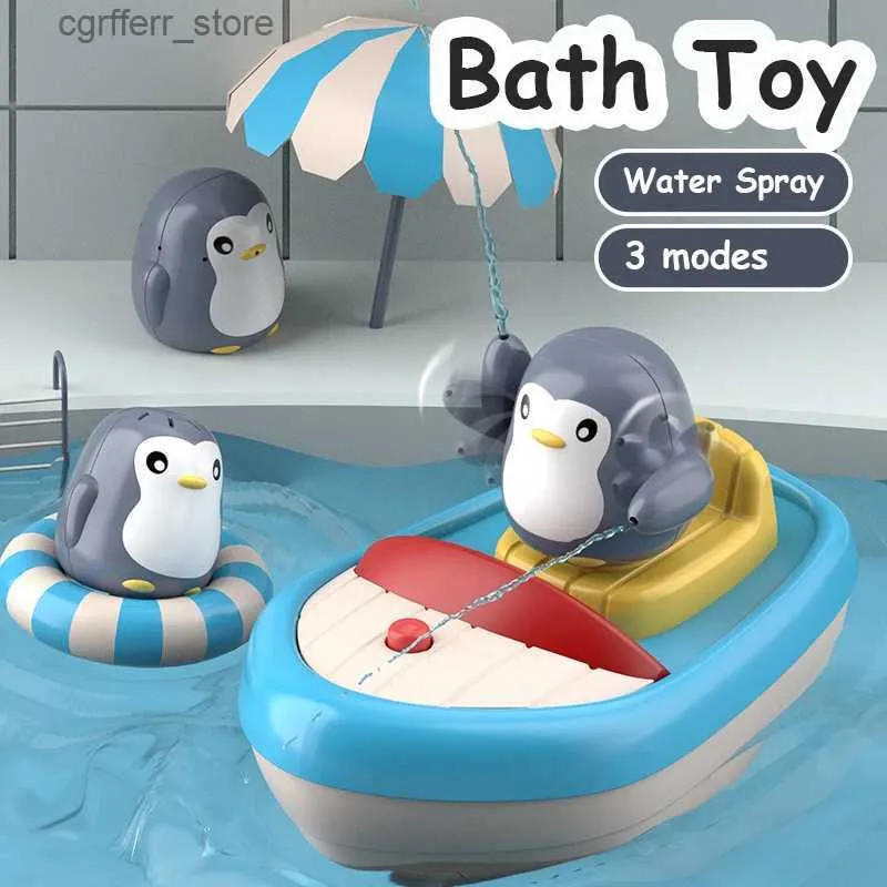 Bebek banyo oyuncakları oyuncaklar bebek banyo su sprey penguenler küvet çocuklar oyun su oyunları aracı duş duvar emme banyo oyuncak çocuklar için l48