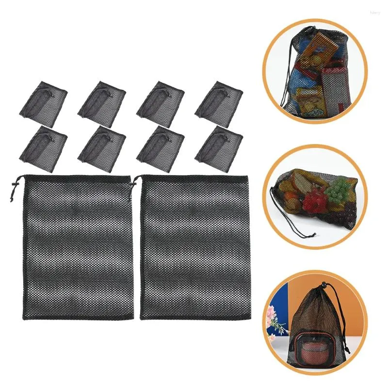 Sac à linge 10pcs Mesh Sac à crampons Small Travel Stroth Sack Rangement