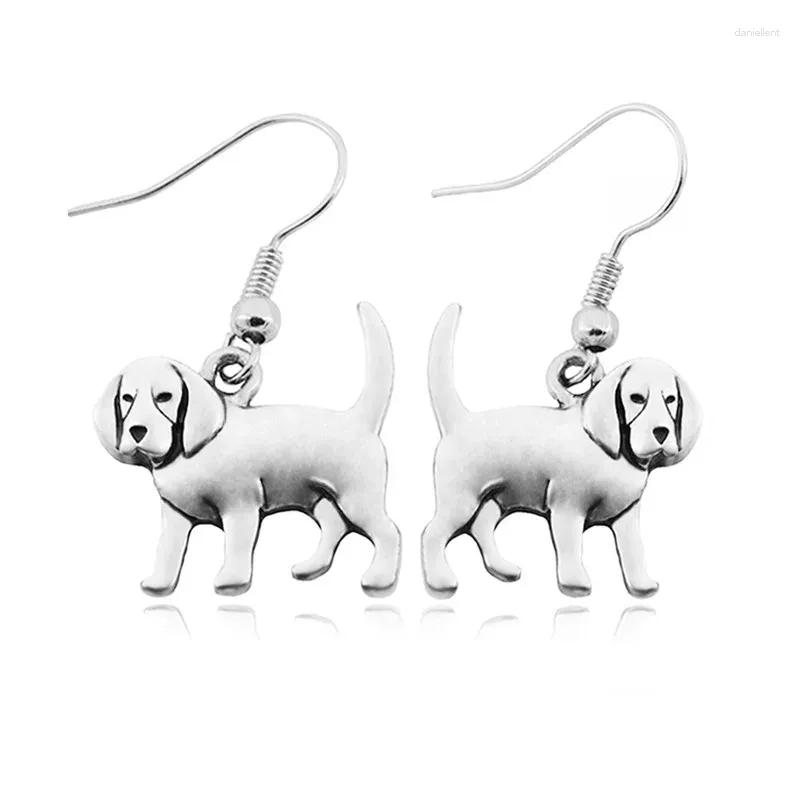 Boucles d'oreilles en peluche vintage 3d beagle chien pendentif boho oreille coonhound boucles d'oreilles drop bijoux pour femmes pendentites gift ami cadeau