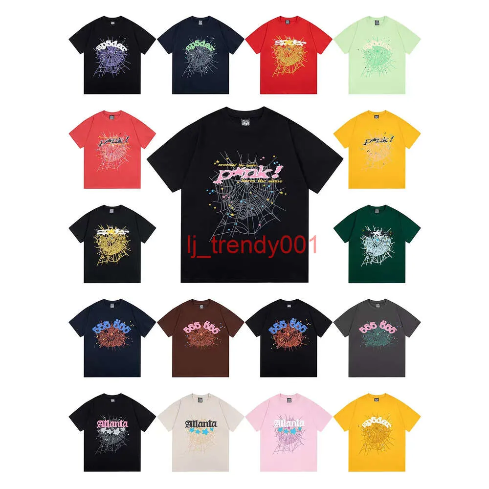 2024 SP5der 5555 Tees Designer Red Spider Herren T-Shirts Young Thug Angel T-Shirt Männer Damen T-Shirts Sticked Spider Fashion Print Street Kleidung Web Muster Web Web Muster Web