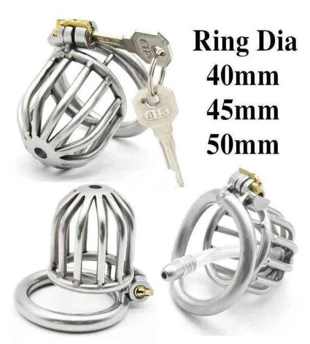 NXY Device Small Size 304 Stainless Steel Cock Cage Lock Adult Games Metal Male Belt Penis Ring Sex Toys for Men Sexshop12214243469
