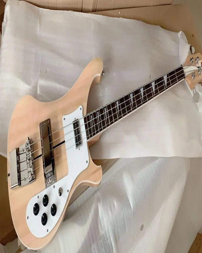 4 sznurki Bass Naturalne drewno 4003 Elektryczna gitara basowa Szyja przez ciało jeden komputer PC Szyja Korpus Podwójny wyjściowy China 4003 Bass3598983