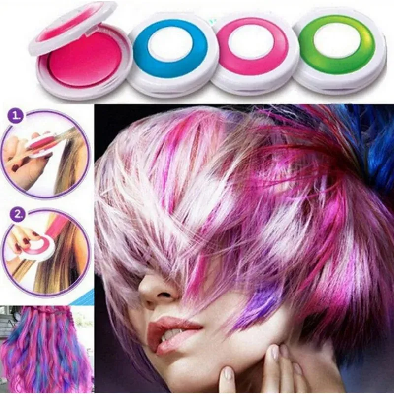 6 Farben Haarfarben Haare Temporäres Kreidepulver leicht zu waschen Pastell Haarfarbe Farbfarbe Schönheit Pastell Salon Friseurstile Werkzeuge