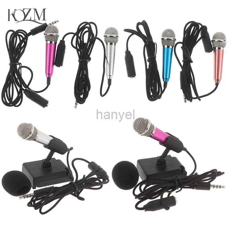 Mikrofoner Portable 3,5 mm Stereo Studio Mic KTV Karaoke Mini Microphone For Cell Phone PC 240408