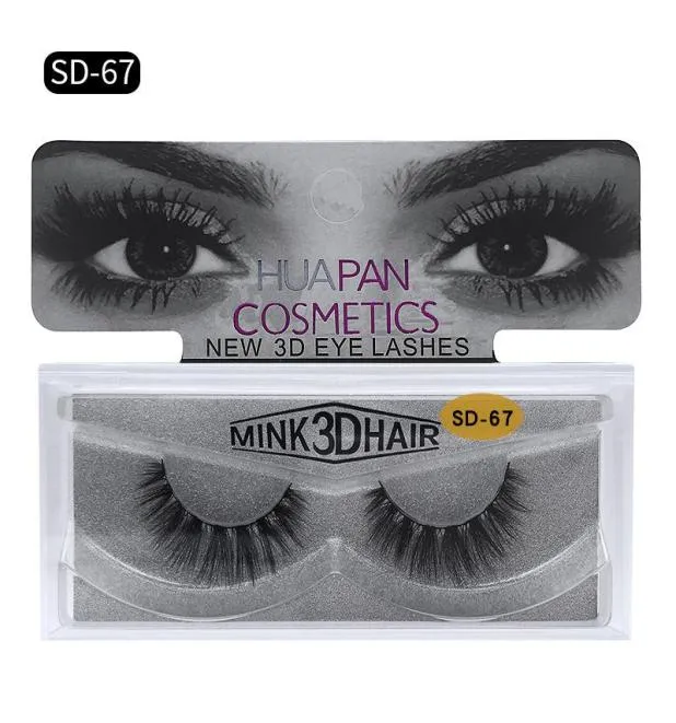 Brand Huapan 3d Mink Eyelashes Messy Eye Lash Extension Sexy Eyelash Full Strip Eyes Lathes Multi Styles8082036