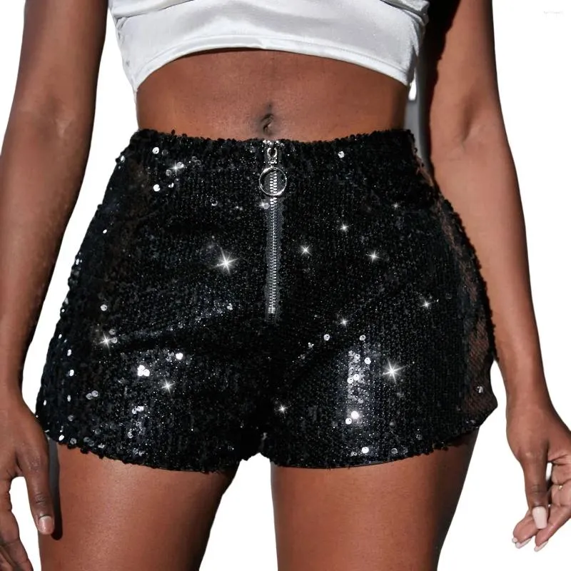 Shorts femminile Donne sequestro Summer High Waist O-Ring Zip Bodycon Skinny Party Club Festival Rares Pole Dance 2024