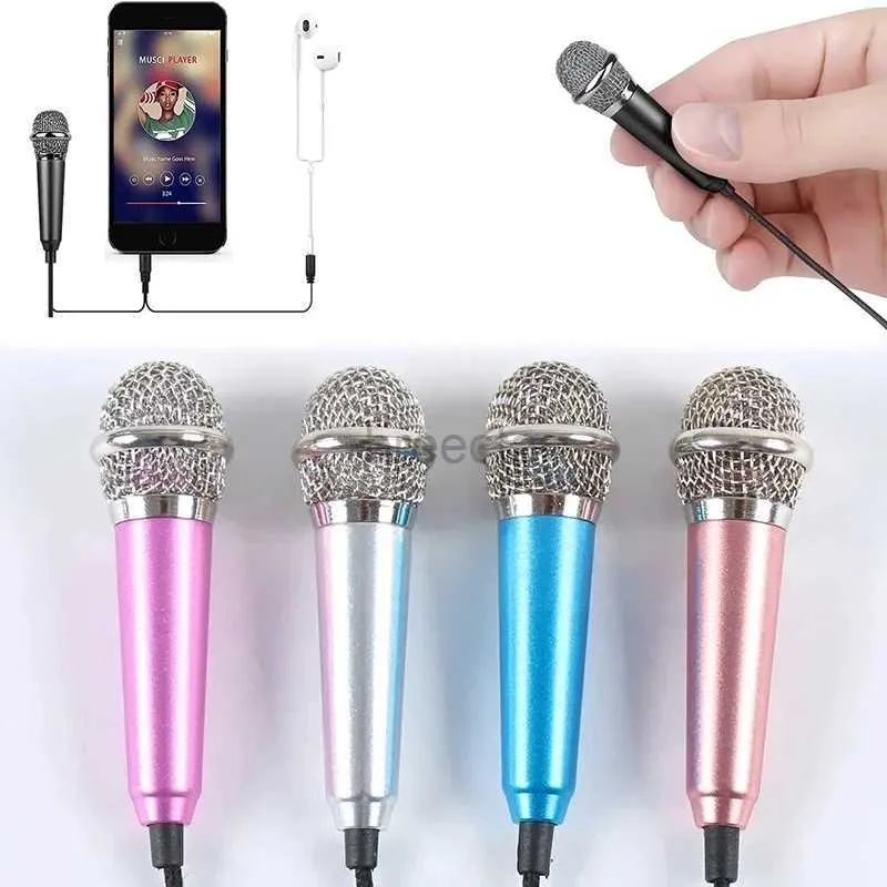 Microfone Universal 3,5mm Stereo Studio Mic KTV Karaoke Tragbares Mini -Mikrofon für Smartphone Laptop PC Desktop Handheld Audio Microfon 240408