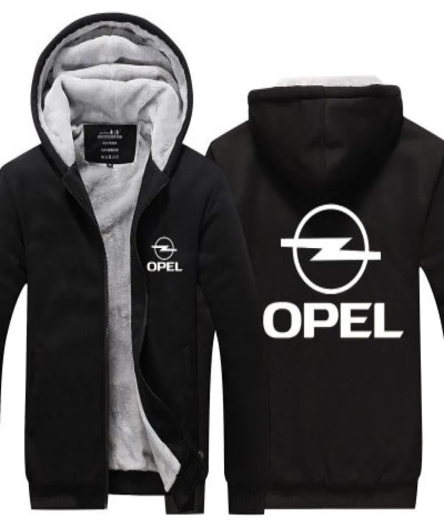 2019 Winter Hoody Opel Car Logo Men Kvinnor förtjockar Autumn Hoodies Kläder Sweatshirts Zipper Jacket Fleece Hoodie Streetwear8949160