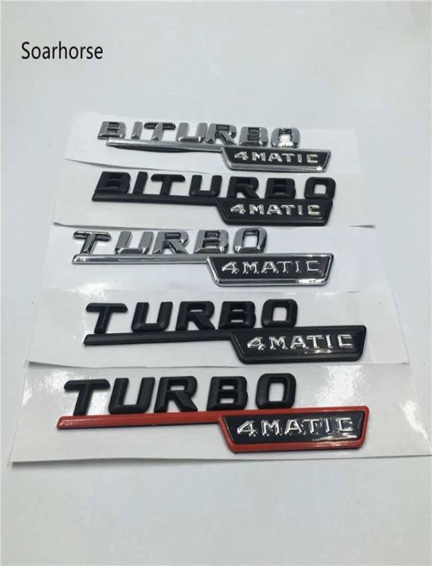 Biturbo Turbo 4matic Emblem Badge Letters Car Front Fender -Aufkleber für Mercedes Benz AMG 4 matic3701694