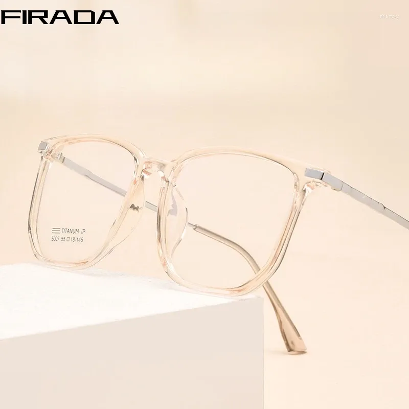 Óculos de sol Frames Firada Moda Transparente Glass retro quadrado óculos PLATA TAMANHO CONFEITAÇÃO CONFORMAS COMPLETAS COMPLETAS PARA MAN MULHER