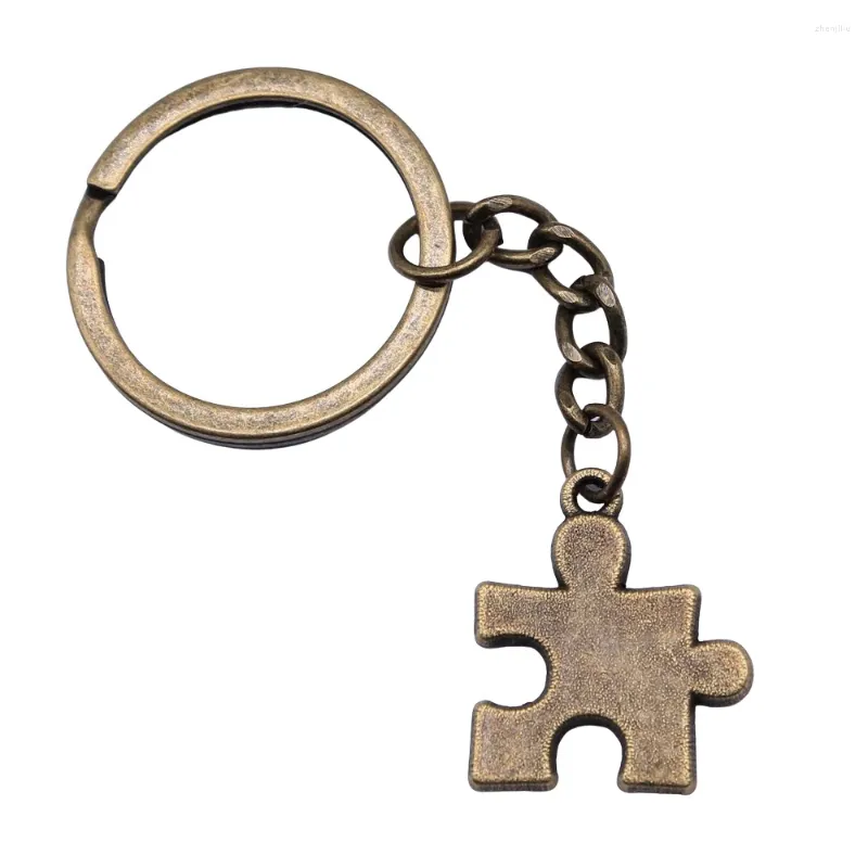 Keychains 1pcs Puzzle Piece Motorcycle Accessoires de trousseau Bijoux pour hommes en gros de la bague 28 mm