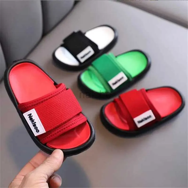 Slipper Summer Beach Childrens Slippers Water Toddler Flip flip flops Barefoot Child Letter Chaussures Pantanes de plage intérieure pour les enfants Nouveau 2448