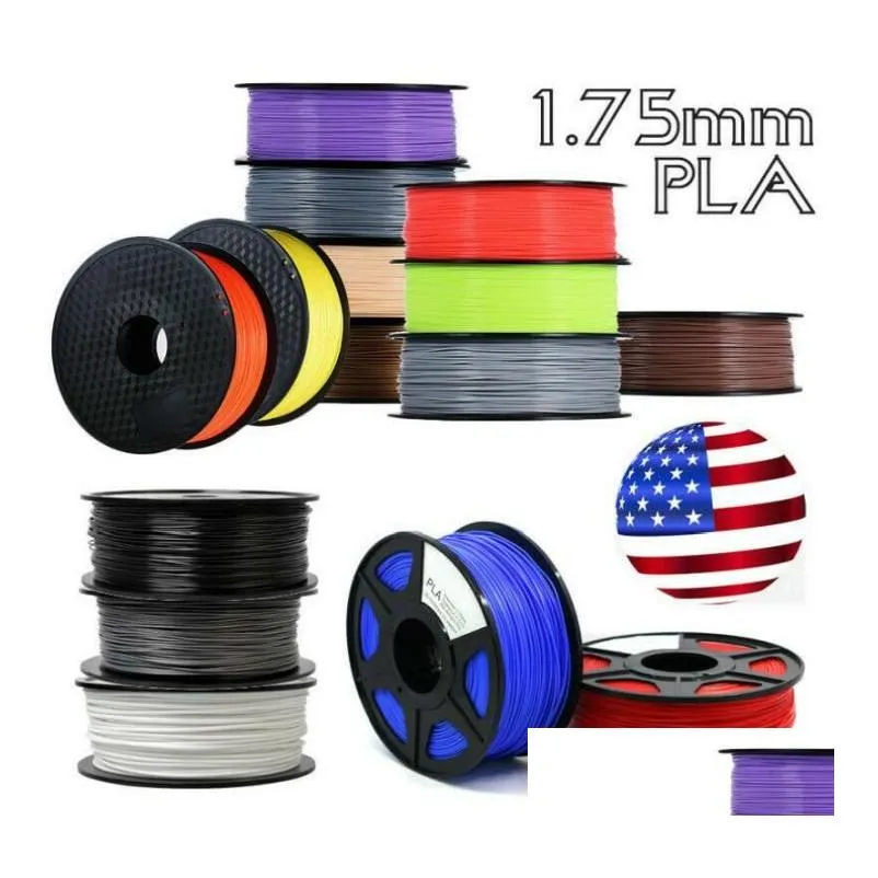 3D yazıcı 085kg175mm pla filament baskı malzemeleri ekstrüder için colorf gökkuşağı plastik aksesuarları Red7036049 Bırakma Teslimat Com OT7fv