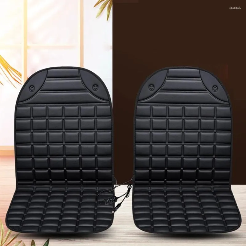 Car Seat Covers 2PC Heated Cushion 12V Universal Auto Heating Mat Electric Cushions Pad Winter Household Heater Cover