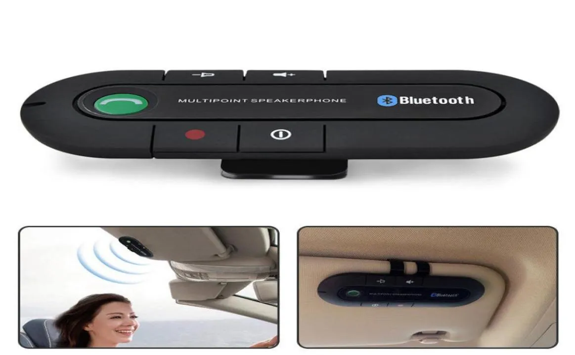 Bluetooth Connecting 41EDR Multipoint Speakerphone Hands Speaker Car Kit Sun Visor bt980 Dual Phones with MP3 Music8402944