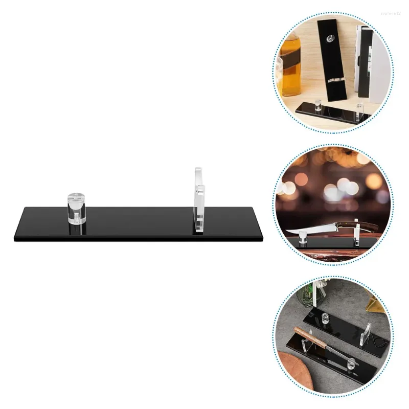 Dekorativ blommor Kniv Display Stand Home Rack Storage Stable Visa Acrylic Transparent Holder Shop